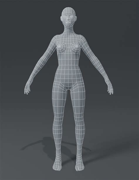 full body female 3d model free